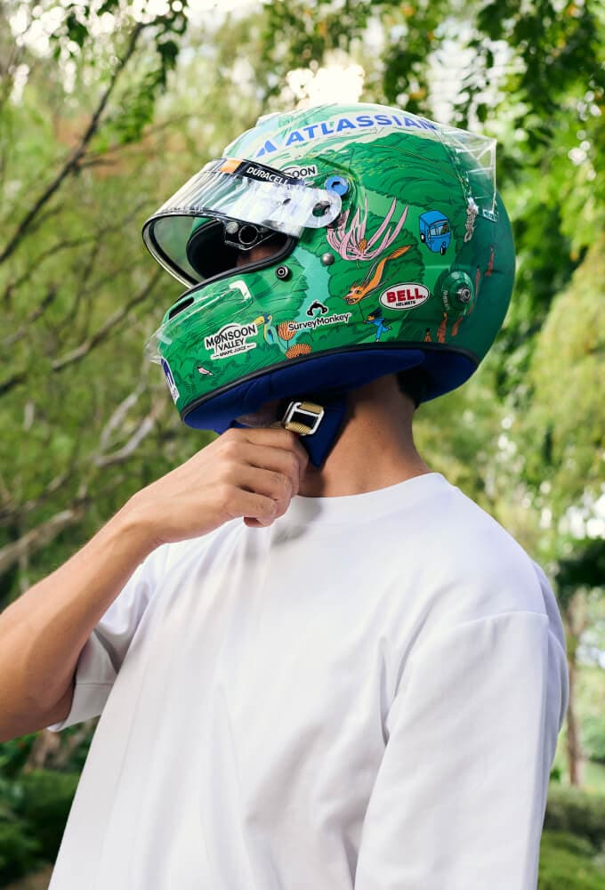 Alex Albon helmet design - front view