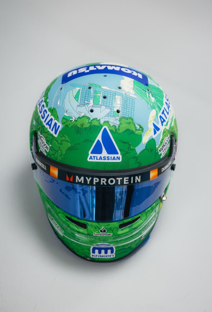 Alex Albon helmet design - side view