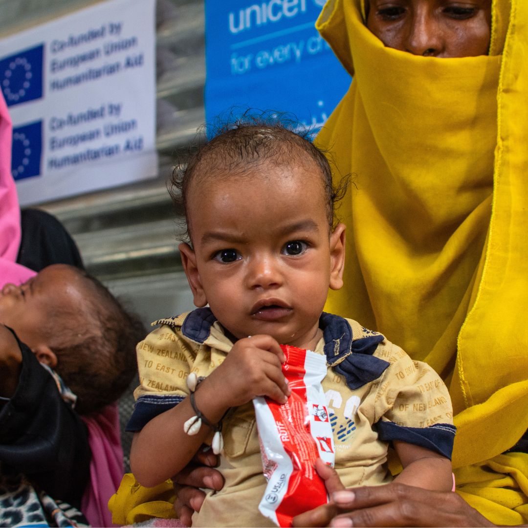 Mahmoud receiving treatment for malnutrition